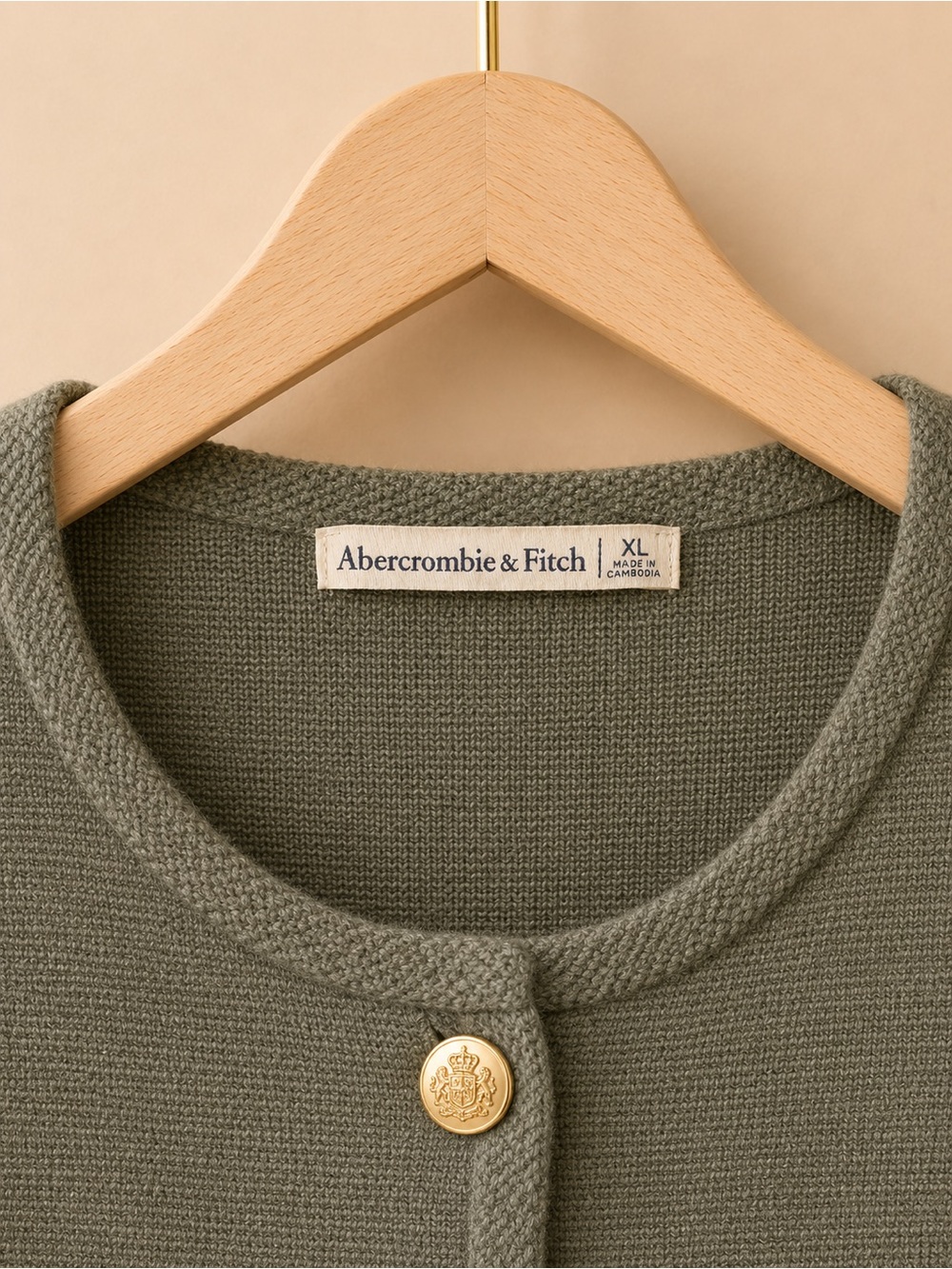 Abercrombie & Fitch Olive Green Button-Front Knit women Cardigan- ✨✨ - Picture 4 of 4